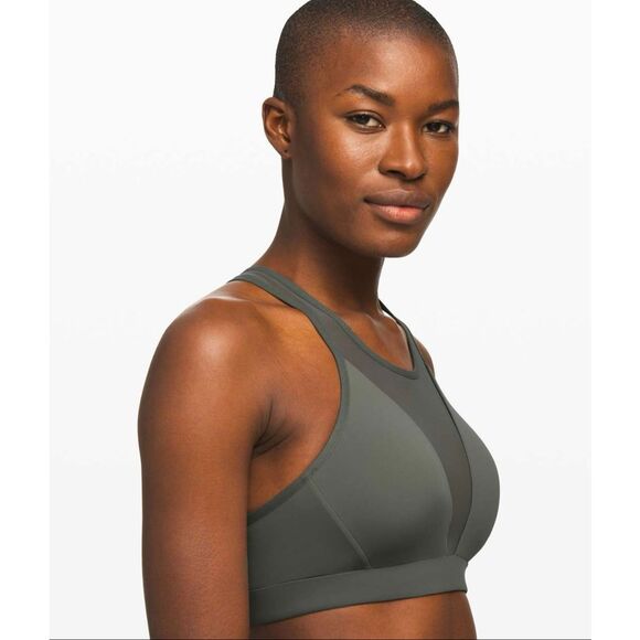 Lululemon Athlete Arrival Bra ,Grey Sage $80 Sz 12 E20 - Picture 2 of 8